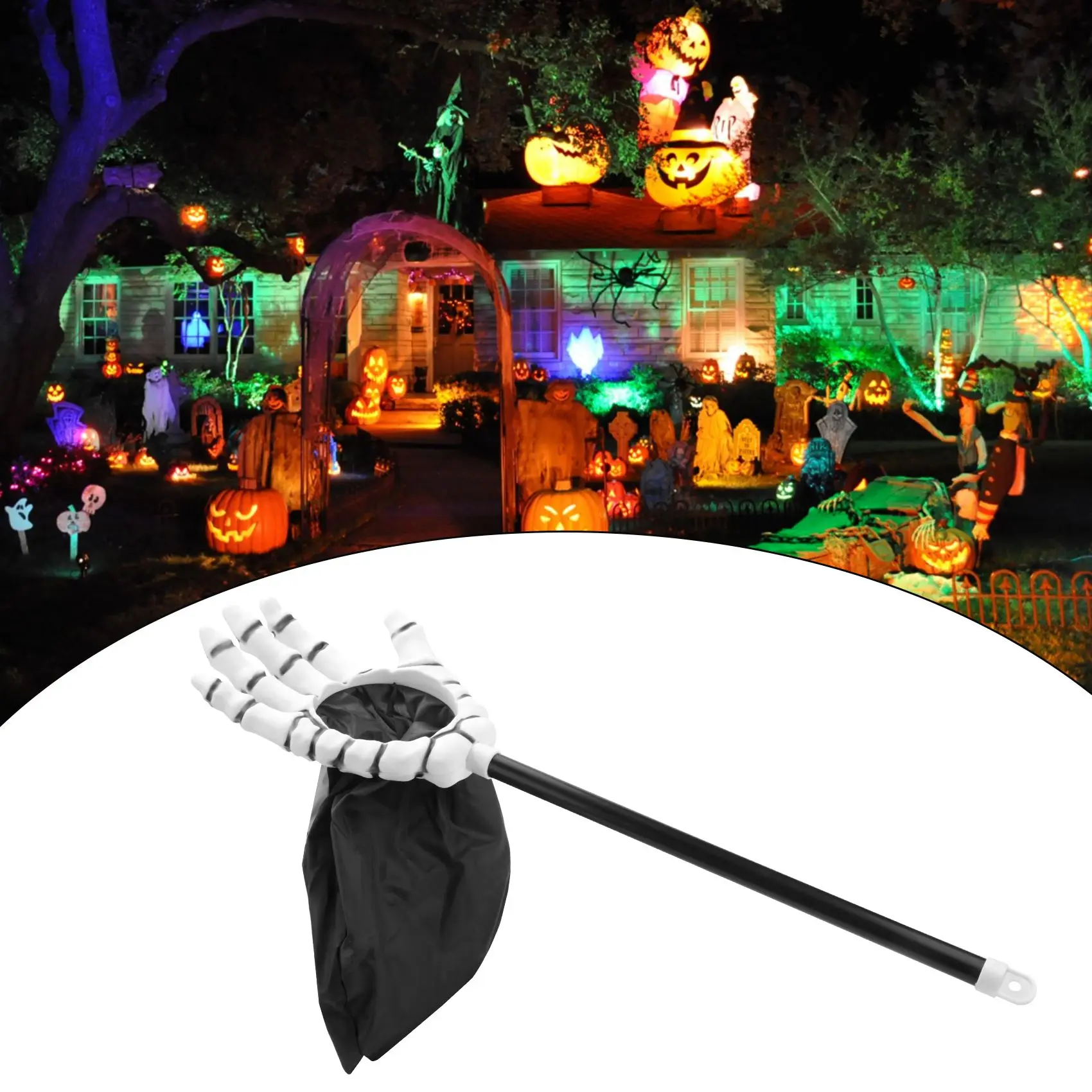 ハロウィントリックオアトリートバッグクリエイティブハンドヤシ型キャンディバッグハロウィン子供キャンディ小道具ハロウィンパーティーの装飾