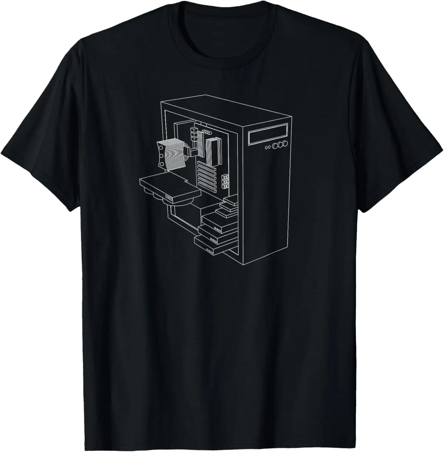 PC Computer Build Case with CPU, Cooler, GPU, RAM, SSD etc. T-Shirt