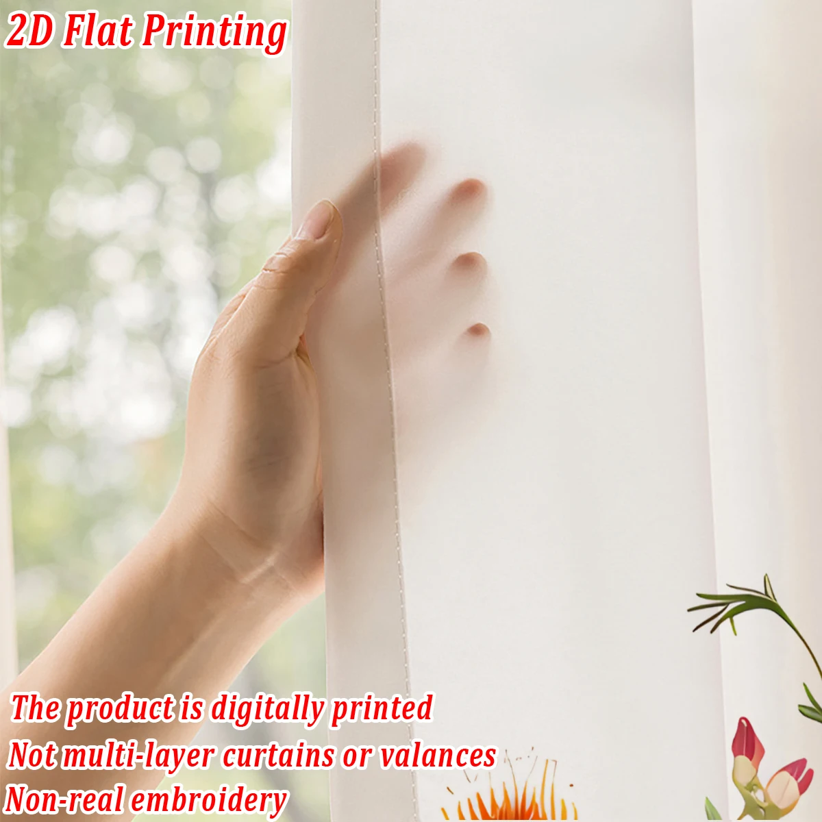 ستارة شفافة بطباعة مسطحة على شكل فراشة، قماش خفيف، لغرفة المعيشة وغرفة النوم وباب المنزل ونافذة الديكور