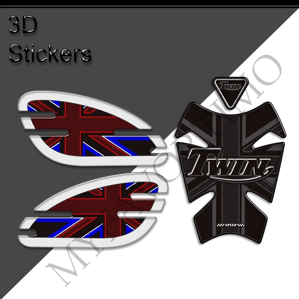 For Triumph Speedmaster T100 T120 Street Cup Speed Twin Bobber Rocket 3 Bonneville 1200 Thruxton R  Motorcycle Sticker Tank Pad