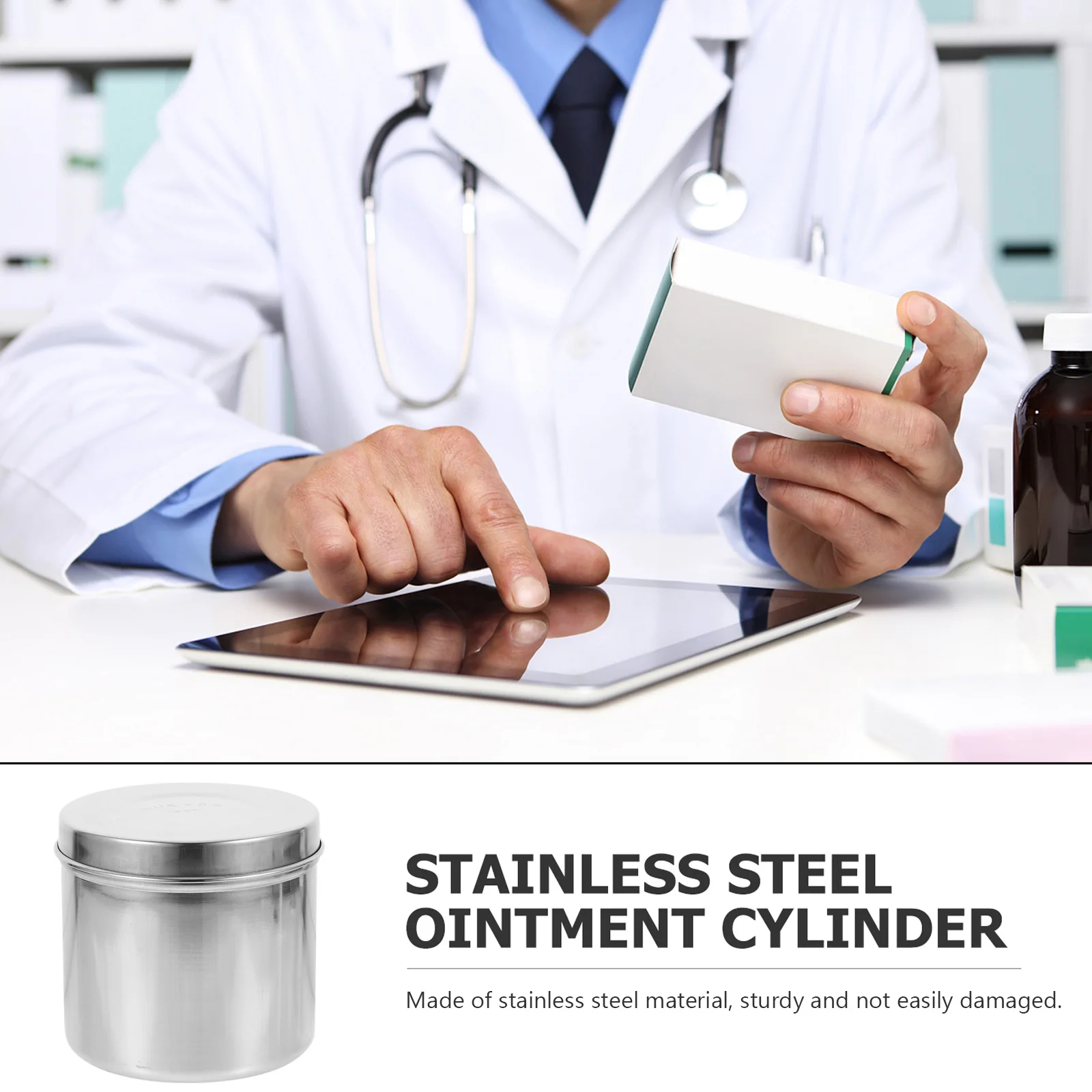 

Ointment Jar Mini Portable Pill Bottle Dressing Soap Salts Stainless Steel Lid Salad Jars Apothecary Small Waterproof Container