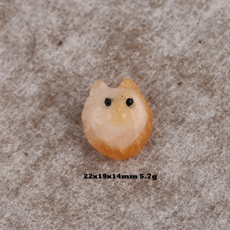 Natural Stone Carved Agate Cat Head Pendant Handmade Animal - DIY Animal  Jewelry Accessories