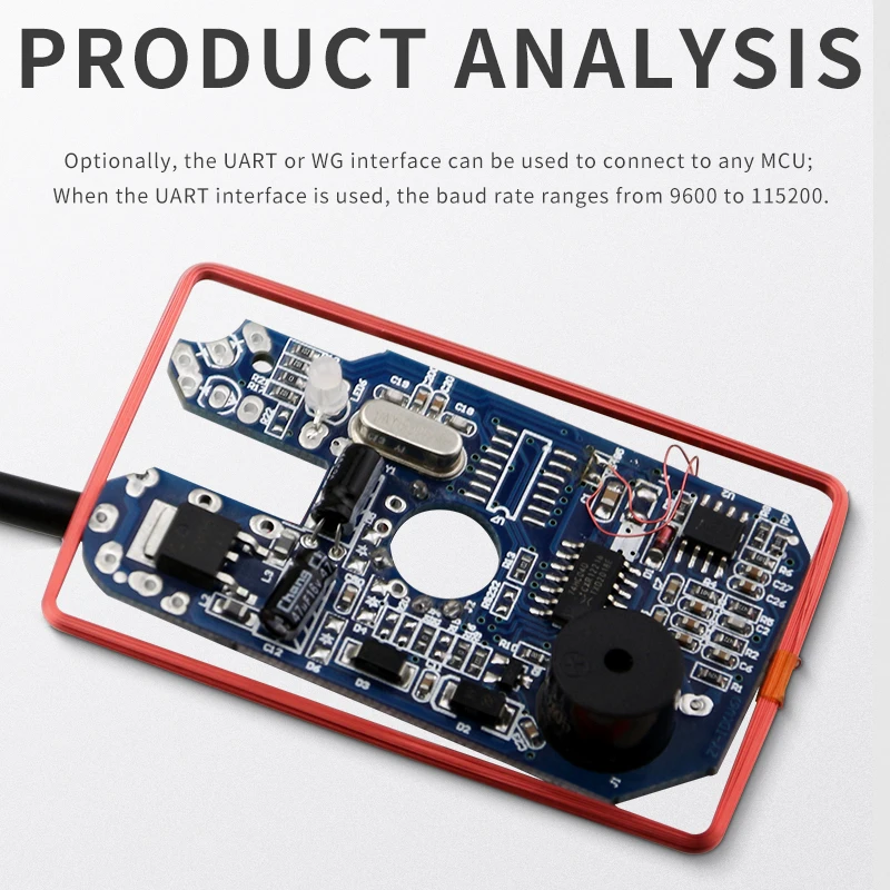 125Khz ID Card Access Module Anti Surge and Anti VCC Design RS232, RS485, WG26/34 Industrial Control System Card Reader Module