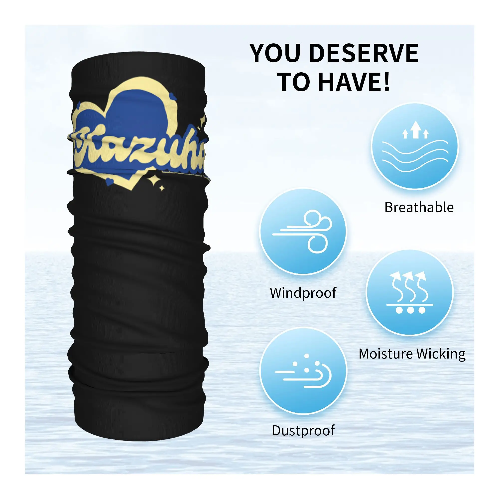 Kazuha lovers club Bandana Neck Gaiter Printed Magic Scarf Multi-use Balaclava Running For Men Women Adult Winter