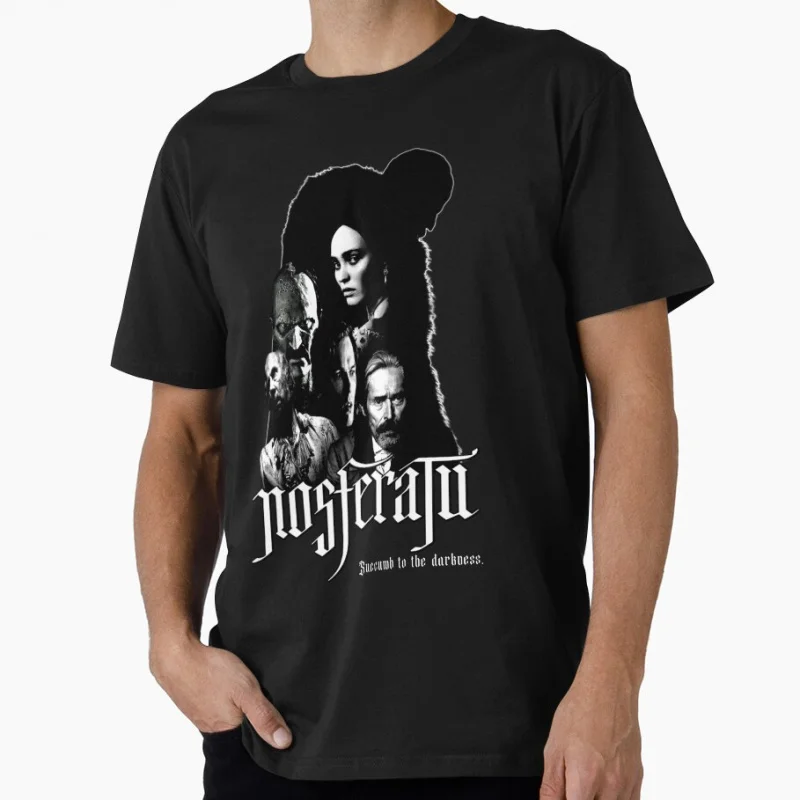 

Succumb To The Darkness Gothic Horror Nosferatu Vampire Scary Halloween Gift T shirt Large size Tops 100% cotton print Clothes