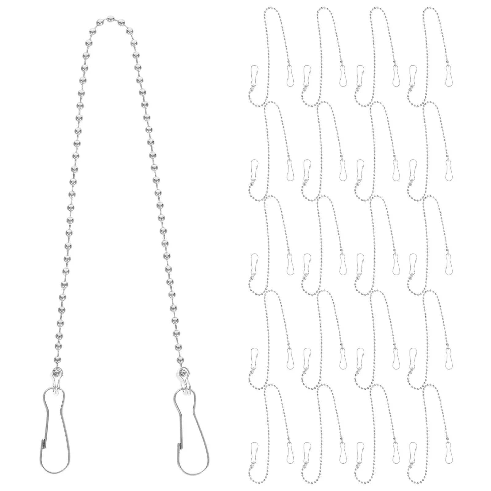 

24Pcs Chain with Hook Multi Purpose Hanging Chain for Holiday Decor Christmas Halloween Lights Planters Ornaments Support