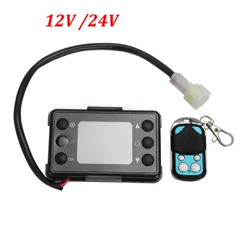 12v/24v 4 botões diesel aquecedor de ar interruptor monitor lcd display lcd interruptor + controle remoto para eberspacher webasto