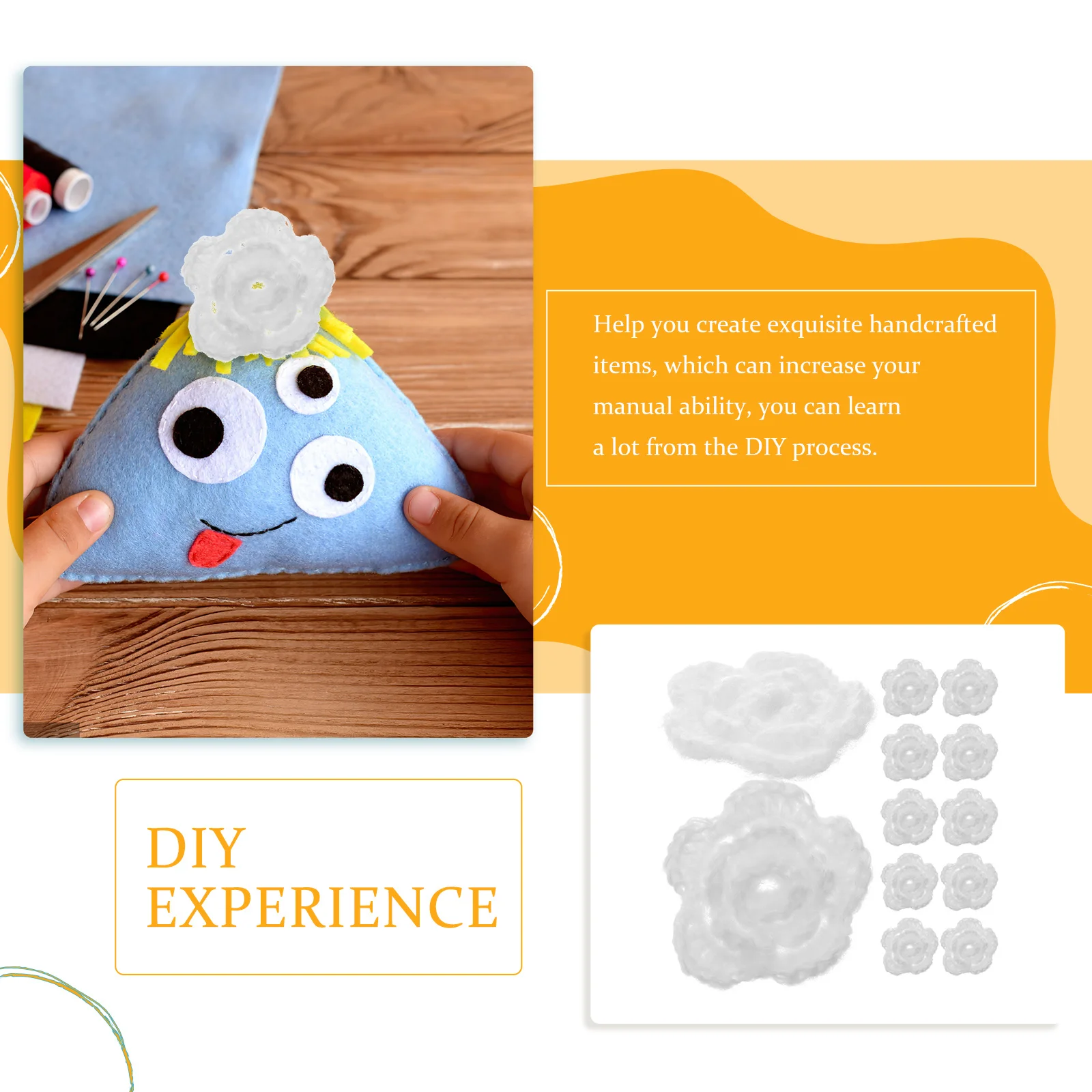 

12Pcs Crochet Flower DIY Accessories Crochet Ornaments for Hairpin Headwear Brooch Crafts Making Supplies Mama Iron on Patch