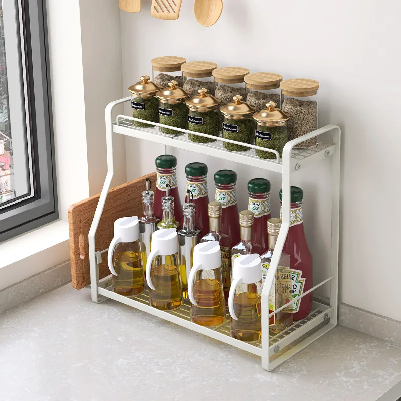 Household multi-functional seasoning rack, kitchen knife, cup, dish, cutting board