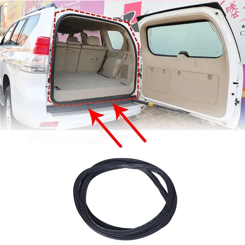 

1 Pcs Rubber Black Car Rear Trunk Seal Strip For Toyota Land Cruiser Prado 120 LC120 2003-2009-AC17