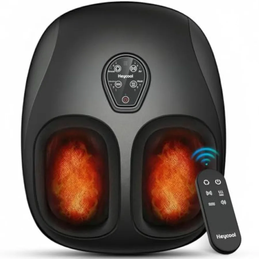 

2026 Upgraded Shiatsu Foot Massager with Heat and Compression for Plantar Fasciitis Neuropathy Relief Portable Design Remote Co