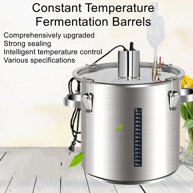 Constant temperature fermentation barrel brewing barrel stainless steel heating steam wine fruit enzyme equipment