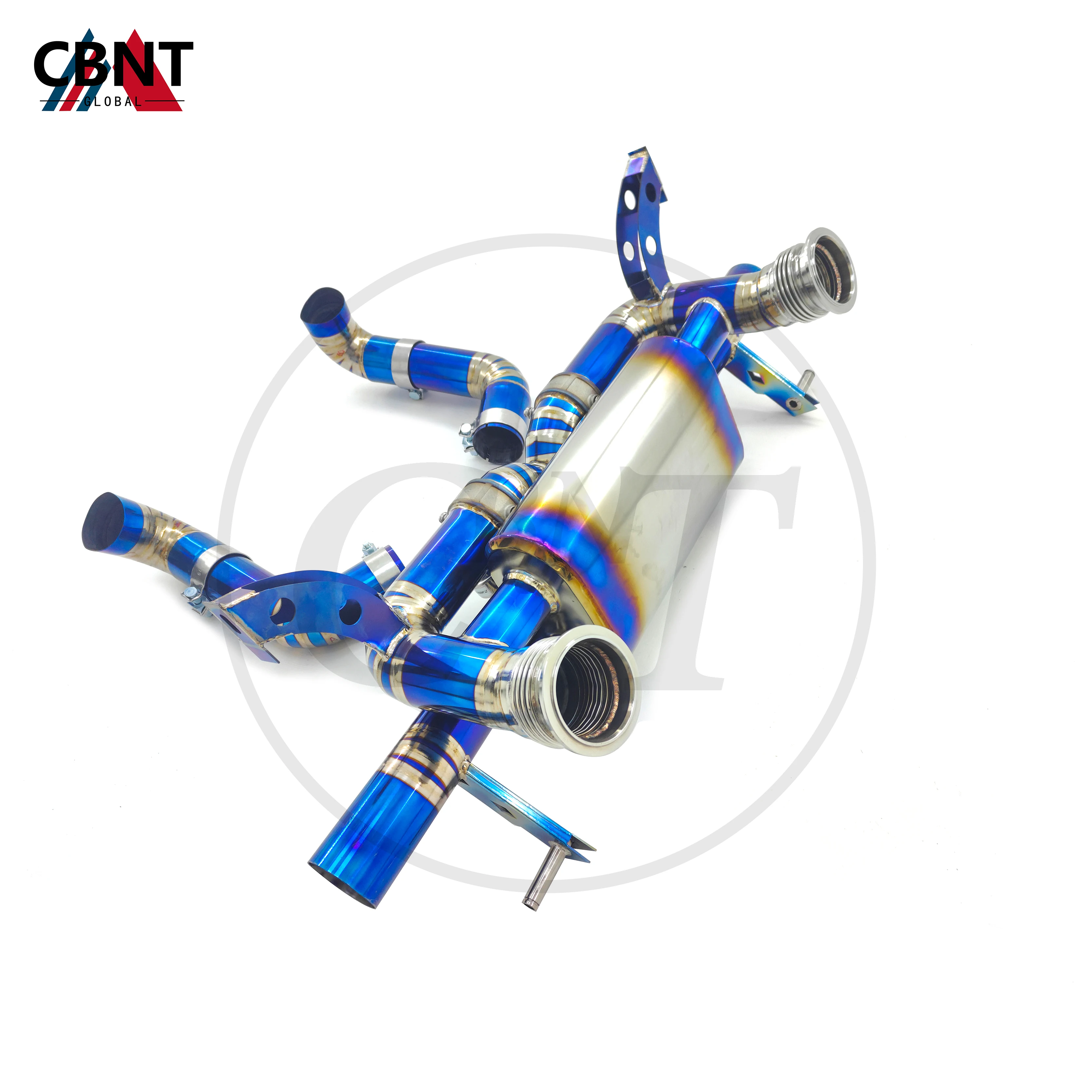 CBNT Valved Exhaust Axle-back for Audi R8 4.2L 5.2L V8 V10 Catback with Valve Muffler TC4 Titanium Alloy Exhaust Systems