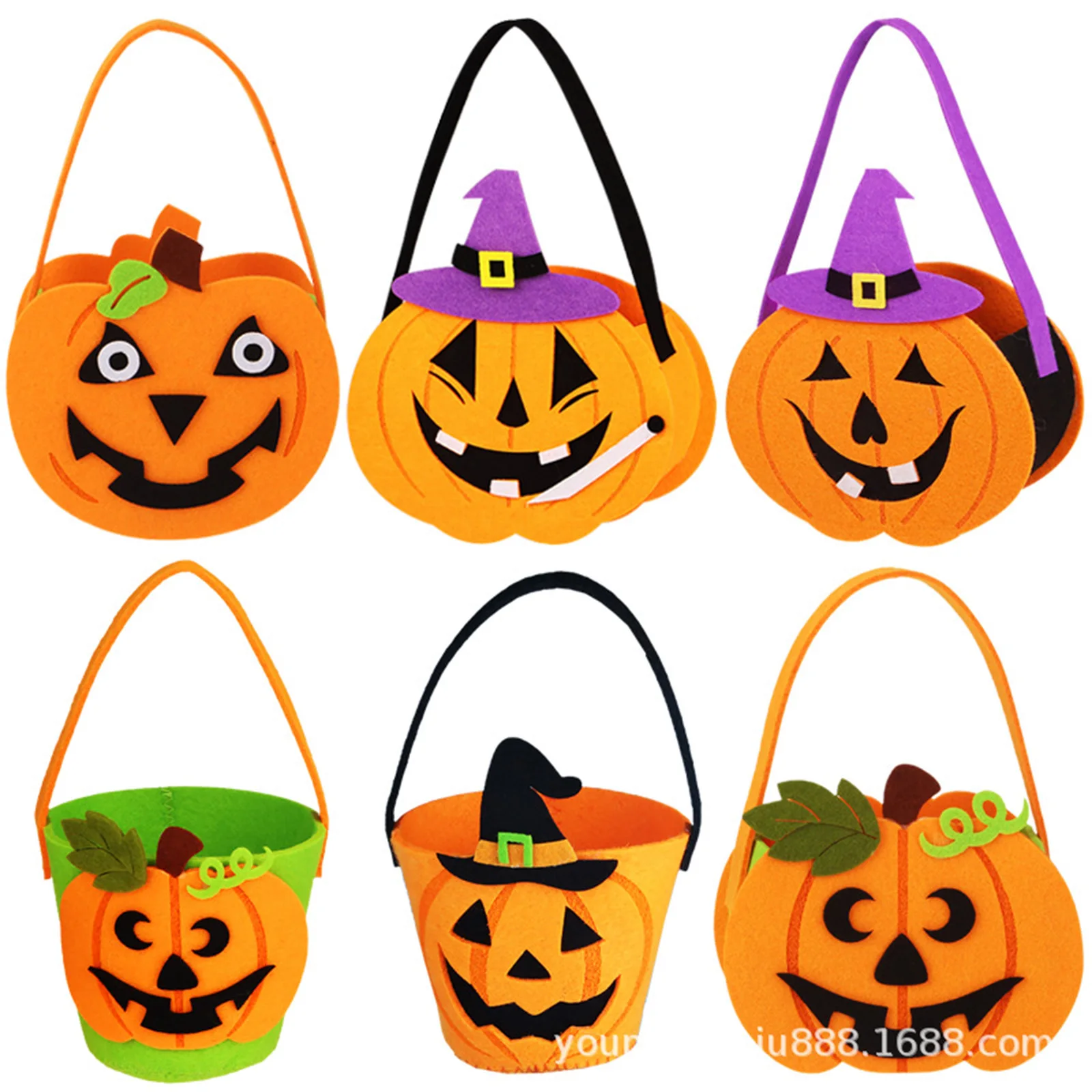 

Сумки для Хэллоуина Sweet Or Trick Власные сумки для поделок Сумки для воспоминаний для вечеринок Сумка для конфет на Хэллоуин, детская ручная фетровая сумка