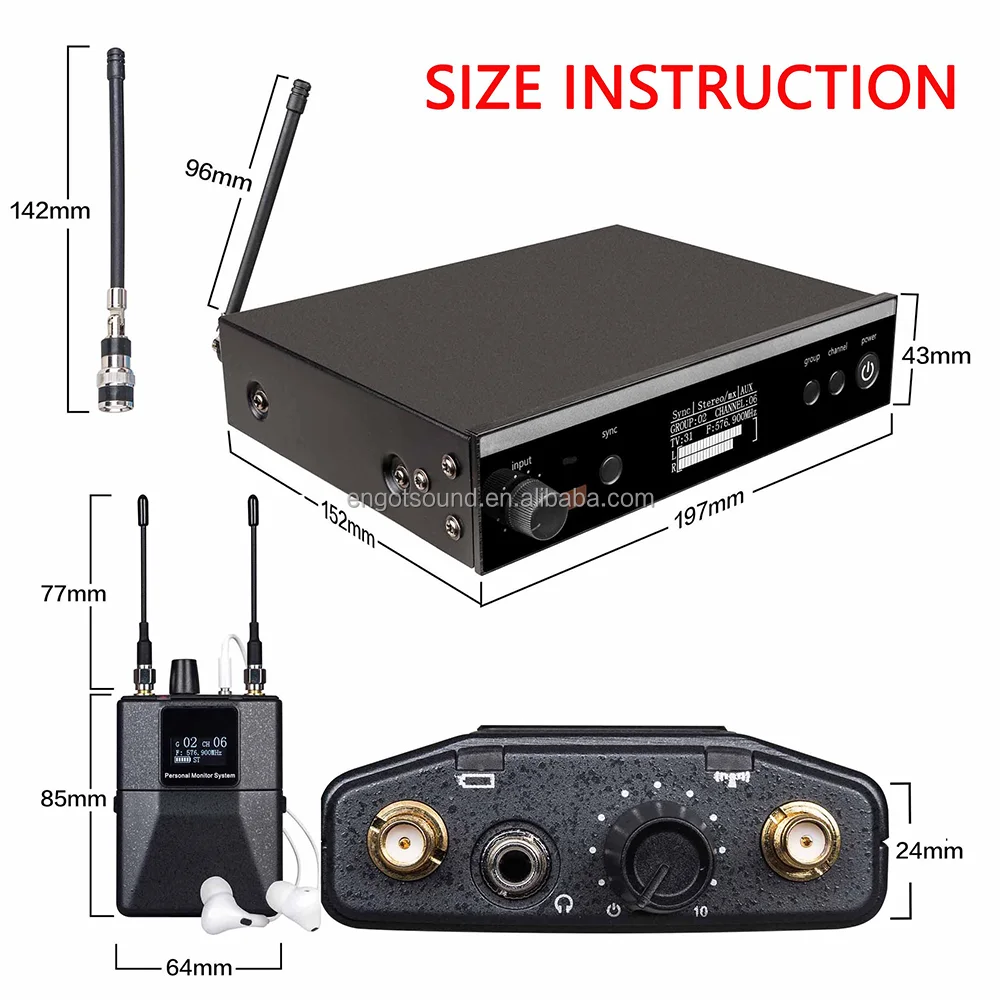 Monitor portátil PSM300 para estudio, sistema de monitoreo estéreo inalámbrico de Metal para puesta en escena, monitores intrauditivos para iglesia, 2025
