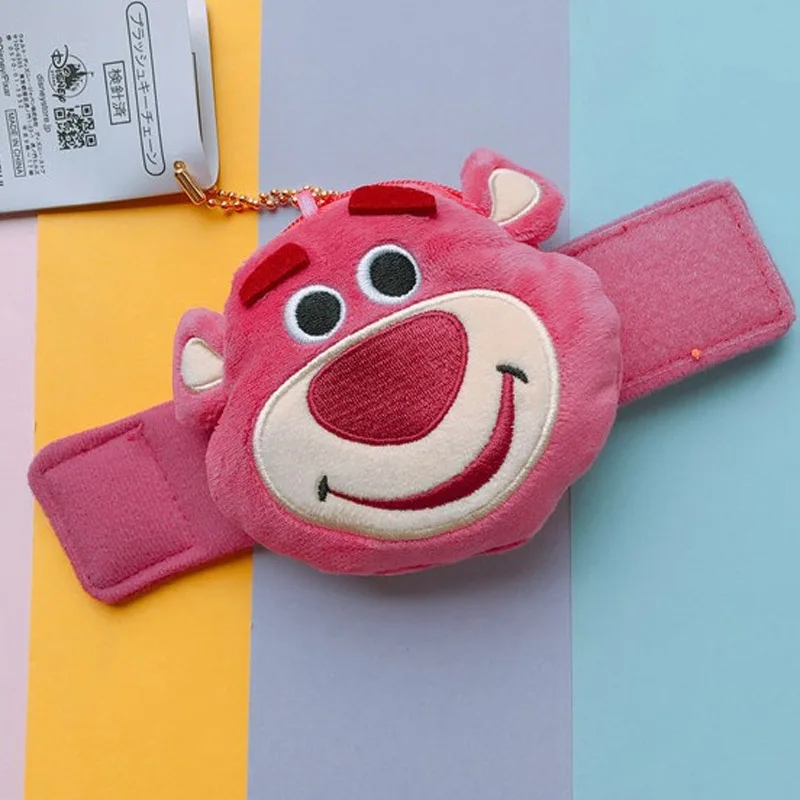 LLavero de punto de Disney, monedero de felpa, llaveros de Velcro para mujer, llaveros de tienda de juguetes alienígenos de Losto Bear en mochila para niñas