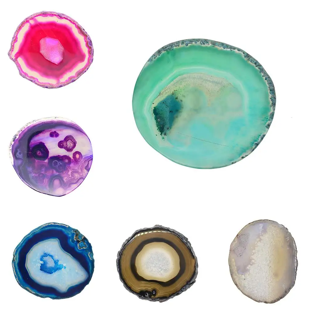 

Неправильной формы подвеска-срез из агата, натуральный драгоценный камень, подставка для креативного изготовления украшений и декора дома