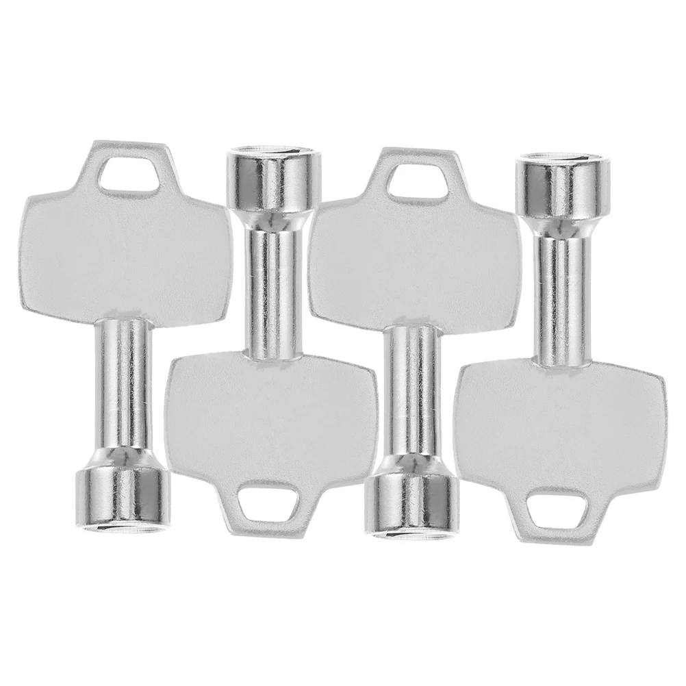 

4pcs Litter Bin Keys Stainless Steel Triangle Trash Can Rubbish Container Door Lock Outdoor Community Garbage Box