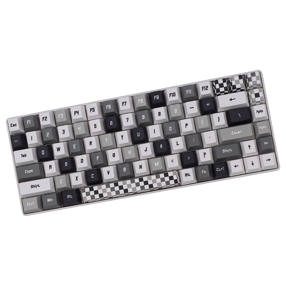 Imagem -06 - Checkered Cereja Keycaps 139 Mais 151 Chaves Cor Preto e Branco Incolor