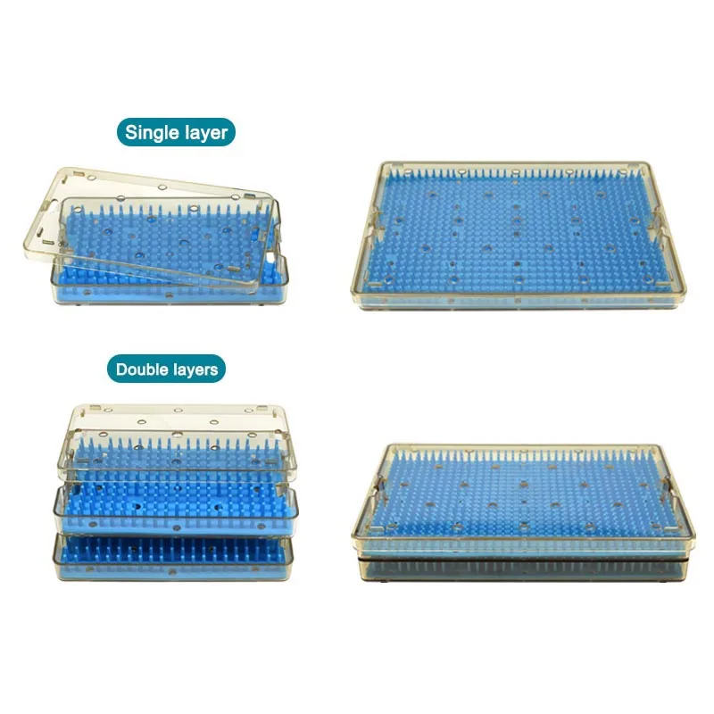 GREATLH Medical Sterilization Tray High Temperature Disinfection Tray Case Ophthalmic Dental Surgical Instruments