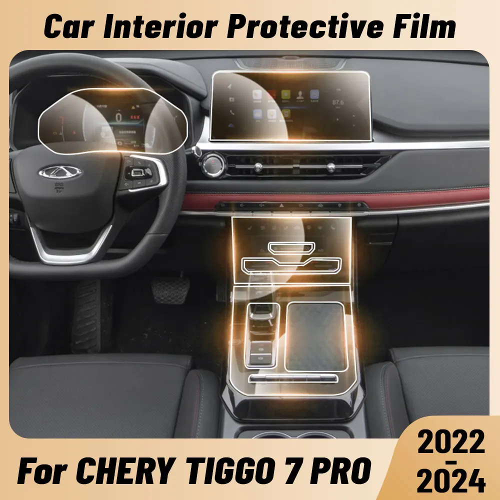 

Anti-scratch Car Interior Center Console Media Dashboard Navigation TPU Protector Film For CHERY TIGGO 7 PRO 2022 2023 2024