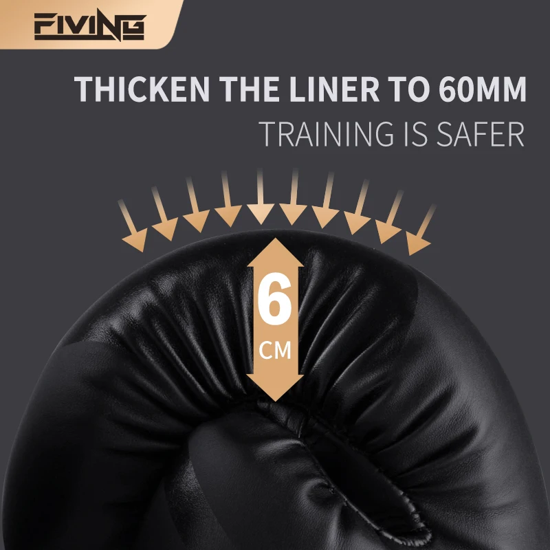 FIVING-guantes de boxeo profesionales para mujeres y hombres, sacos de arena de entrenamiento para Sanda, Muay Thai, guantes de combate para