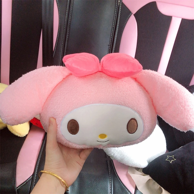 TAKARA TOMY Cute Headrest Kawaii Kuromi My Melody Cinnamoroll Headrest For Car Decoration Gaming Chair Xmas Gifts For Girl