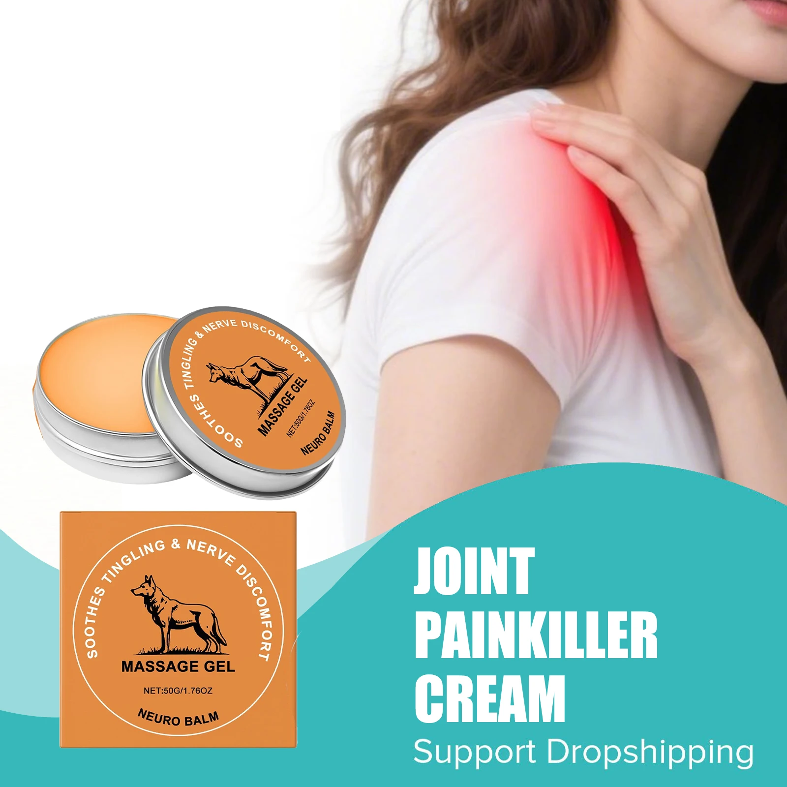 

Nerve Relief Cream Relieve Sciatica Support Nerve Bone Health Improve Joint Flexibility Relax Muscles Neuropathy Massage Cream