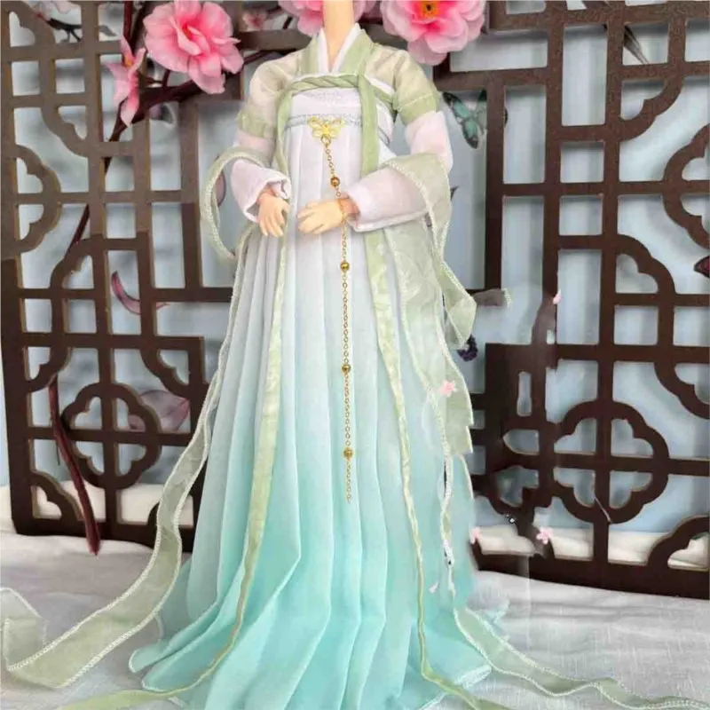 Kinder Einfache 30 cm Puppe Hanfu Kleidung Kinder Chinesischen Stil Alte Vintage Hanfu Kleidung Einfache Puppe Zubehör LI089