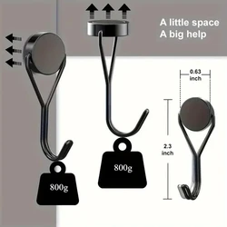 4Pcs kitchen Versatile Heavy-Duty Magnetic Hooks - 26Lbs Swivel Neodymium Magnets - Multipurpose Hanging Solutions for Home