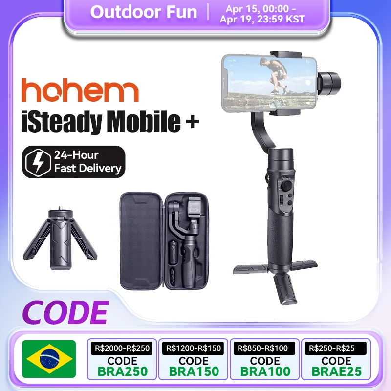 Hohem-iseady mobile plus 3軸ユニバーサルジョイントスタビライザー (iPhoneおよびAndroid用) 、フェイストラッキングモーションモードをサポート、2022