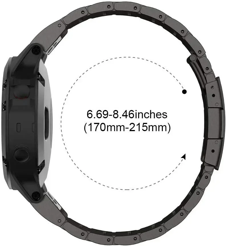 Garmin Fenix 6/6X/6XPro/7/7X/5/5X/5XPlus/3 için 26mm 22mm Quickfit titanyum kayış Forerunner saat kayışı 945 için Metal yayın 935