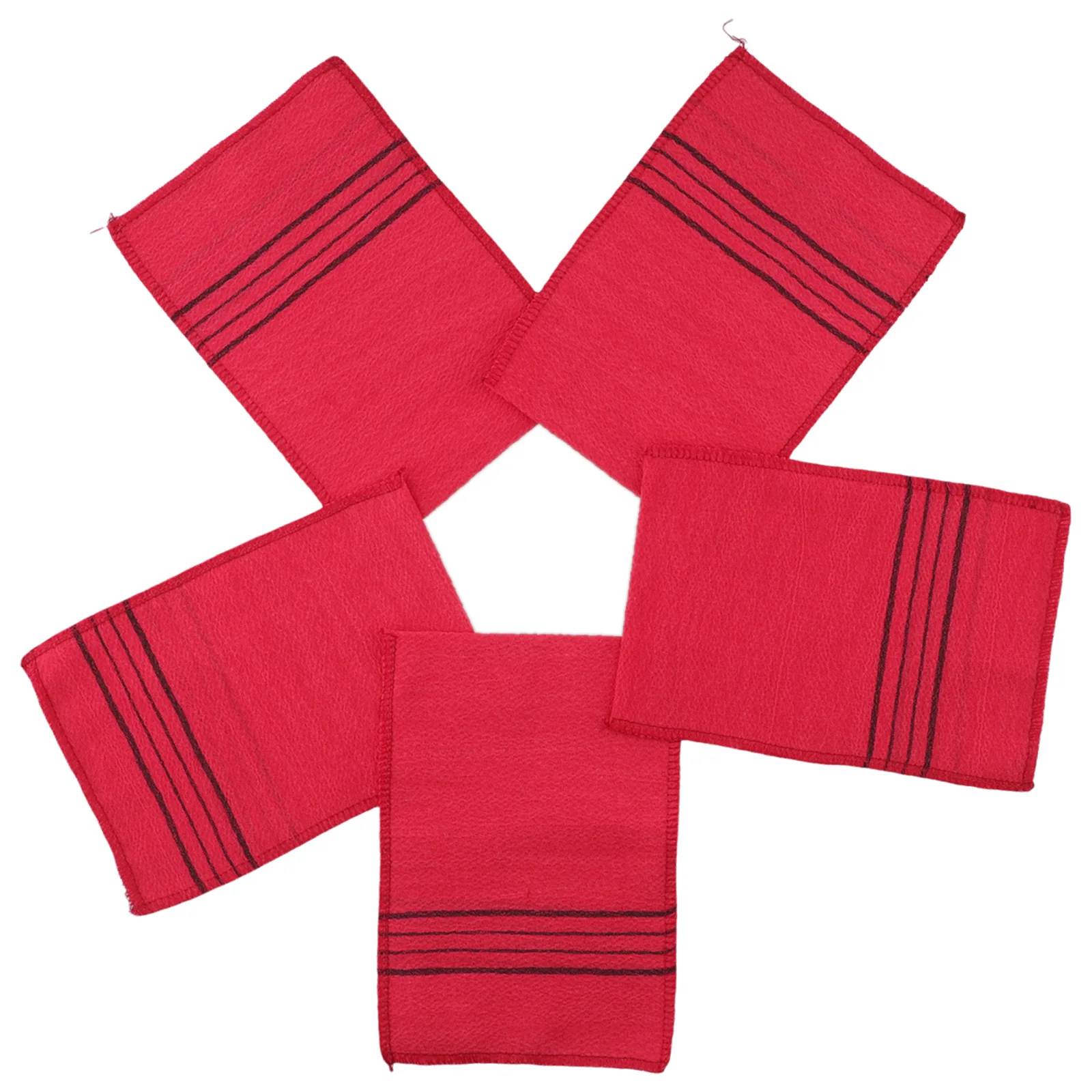 Towels Washcloths 5 Pcs Korean Italy Asian Exfoliating Bath Body Scrub Shower Soft Polyester Cotton Flat Mouth Single Piece Set