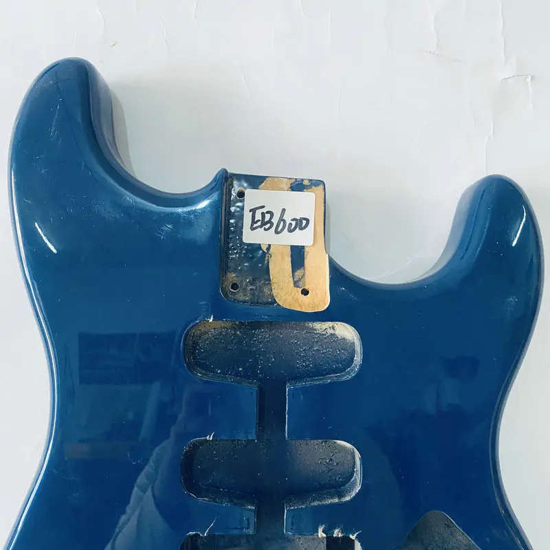 EB600 Blue Color ST Electric Guitar Body  for DIY Replace SSH Pickups Strato Model Solid Wood Surface Dirty