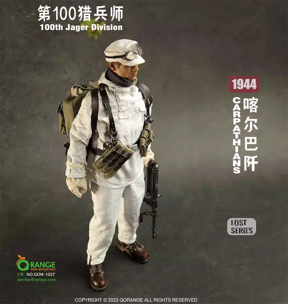 1/6 QORANGE QOTOYS 액션 피규어 수집 가능, 100 번째 육군 사단 카파 티안 1944 드레스 슈트 무기, 머리 없음, 몸체 없음, 12 인치