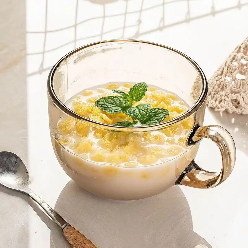 Large-capacity Glass Breakfast Cups for Household Use