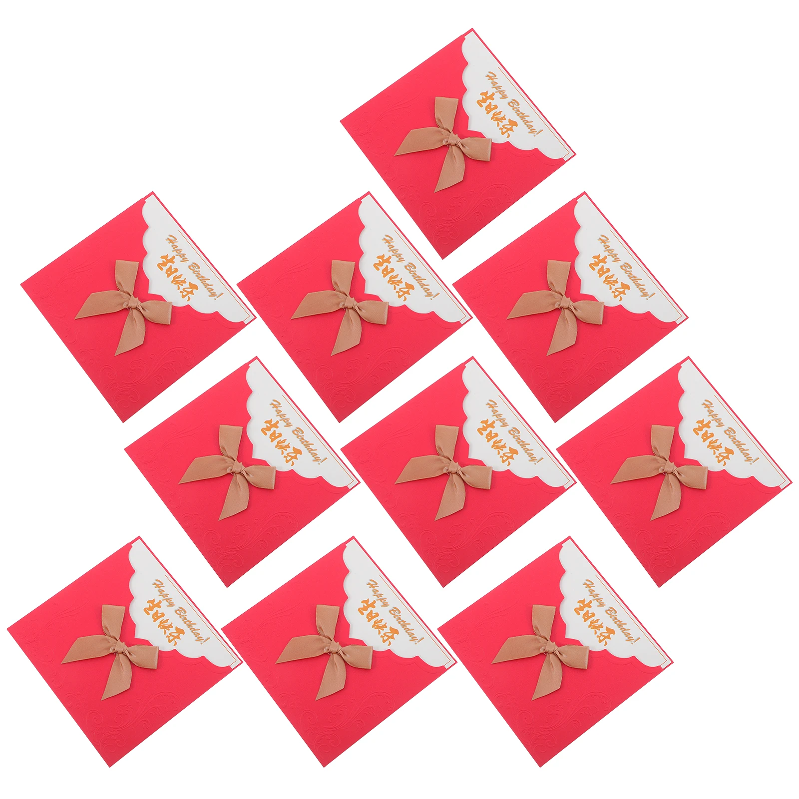 

10 Sets Envelopes Happy Greeting Happy Birthday Greeting Card Employee Invitation Card Set Anniversary Celebration Office
