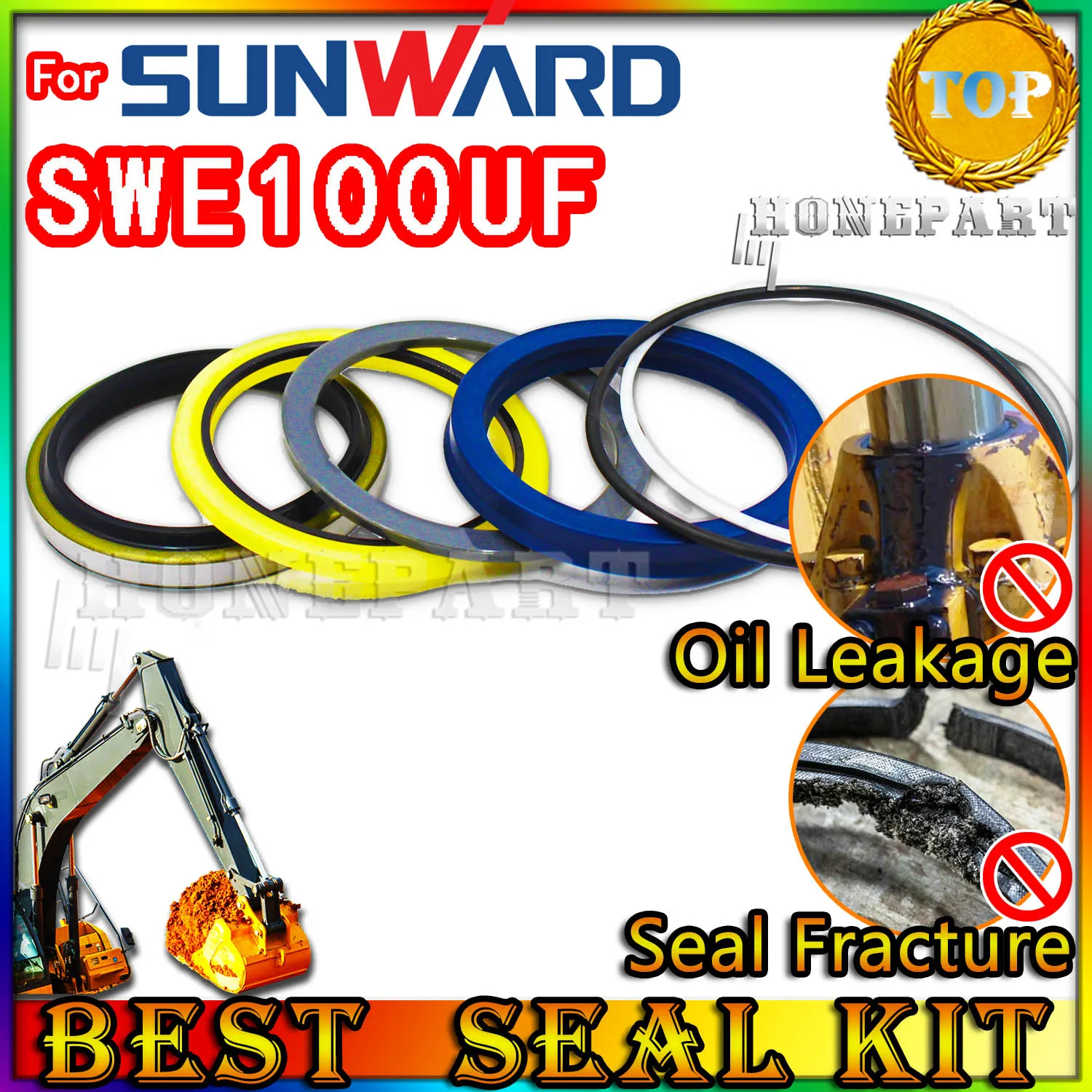 

FOR Sunward SWE100UF Oil Seal Repair Kit Excavator Factory Direct Sales wholesale Wheel Boom Arm Control Pilot Valve Blade Pump