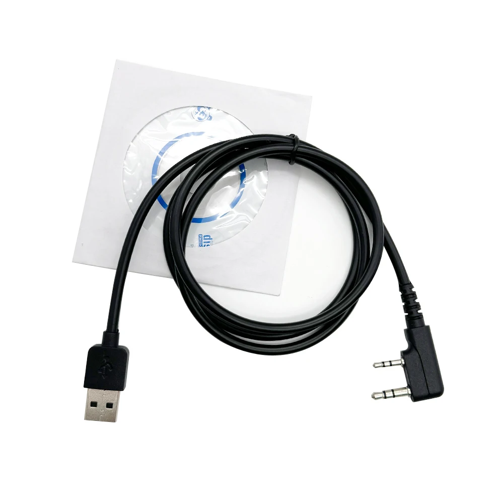 Двухконтактный USB-кабель для программирования, высокоскоростной оригинальный USB-кабель для программирования, компакт-диск для TYT DMR Radio MD-380 MD-390 Retevis RT3