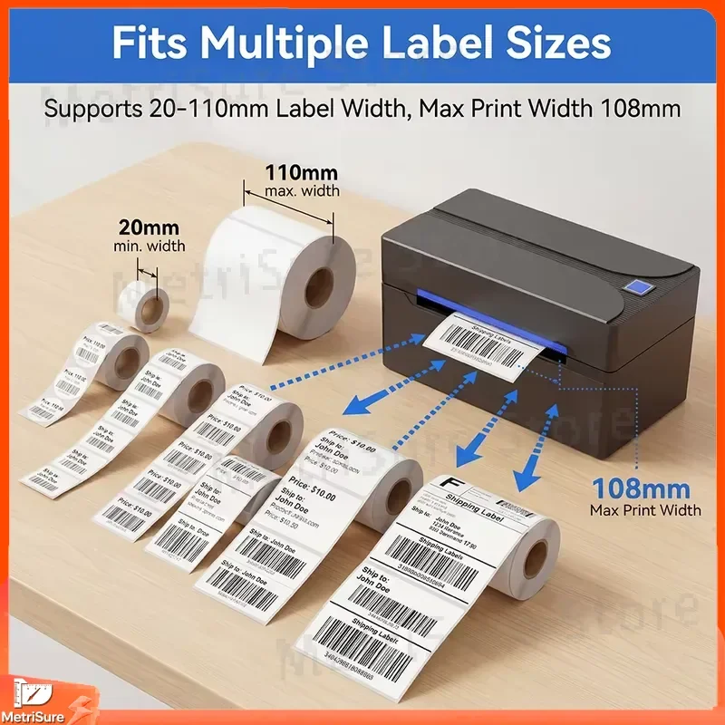 4x6 inch thermal wireless label printer for logistics e-commerce shipping labels barcode printer portable handheld label