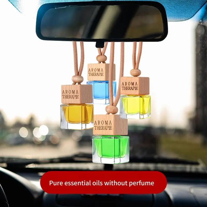 1PC Air Freshner Car Pendant Perfume Empty Bottle Refillable Fragrance Diffuser Empty Glass Bottle Car Pendant Floral Fragrance