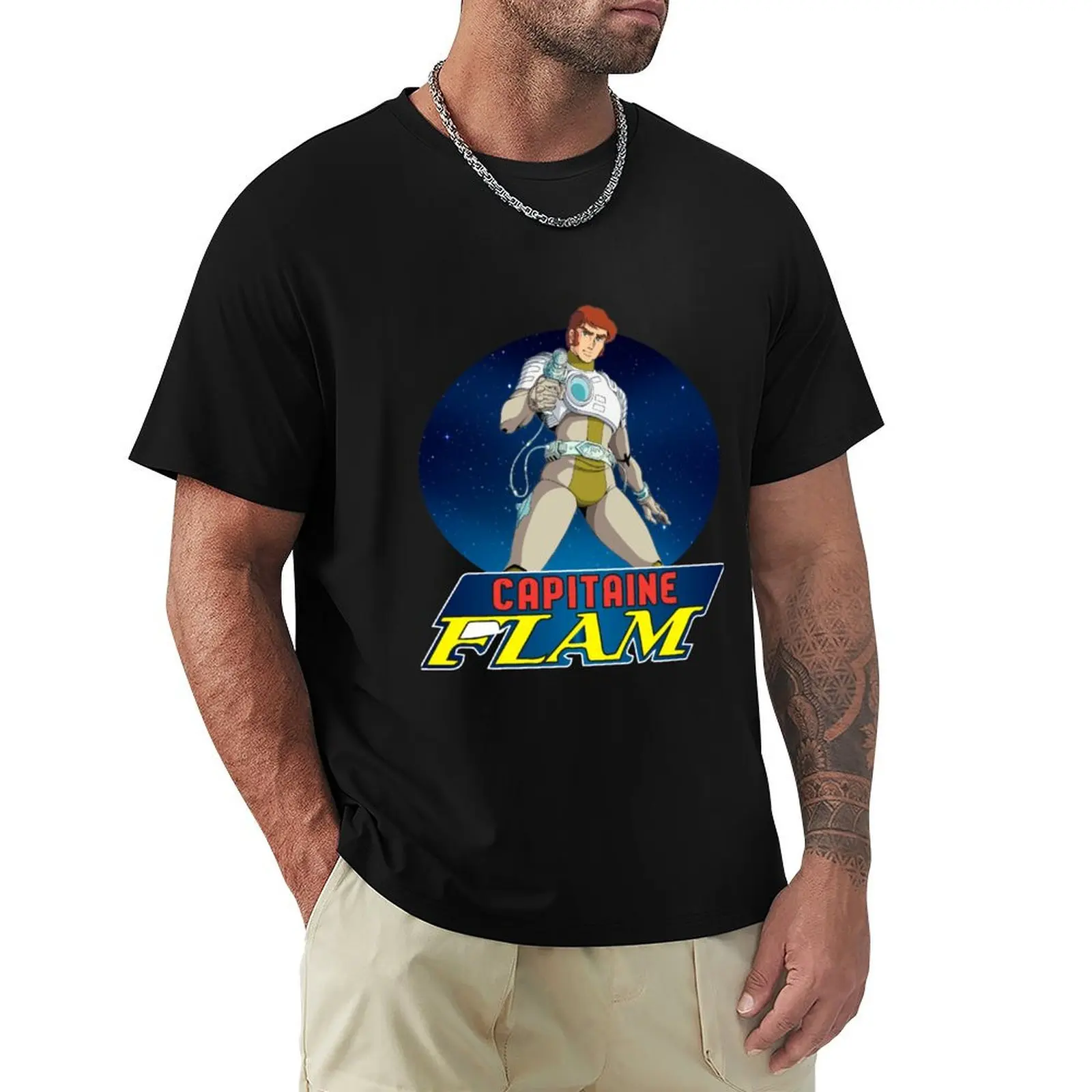 

Capitaine Flam (Captain Future) T-Shirt Breathable Lightweight Summer Top