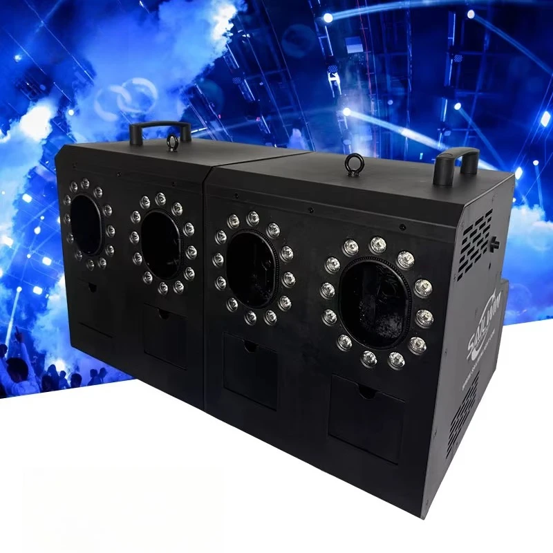 Stage Light RGBW 4-Wheel 3000W Automatic Bubble Machine Smoke Bubble Machine for Disco Event Party Club