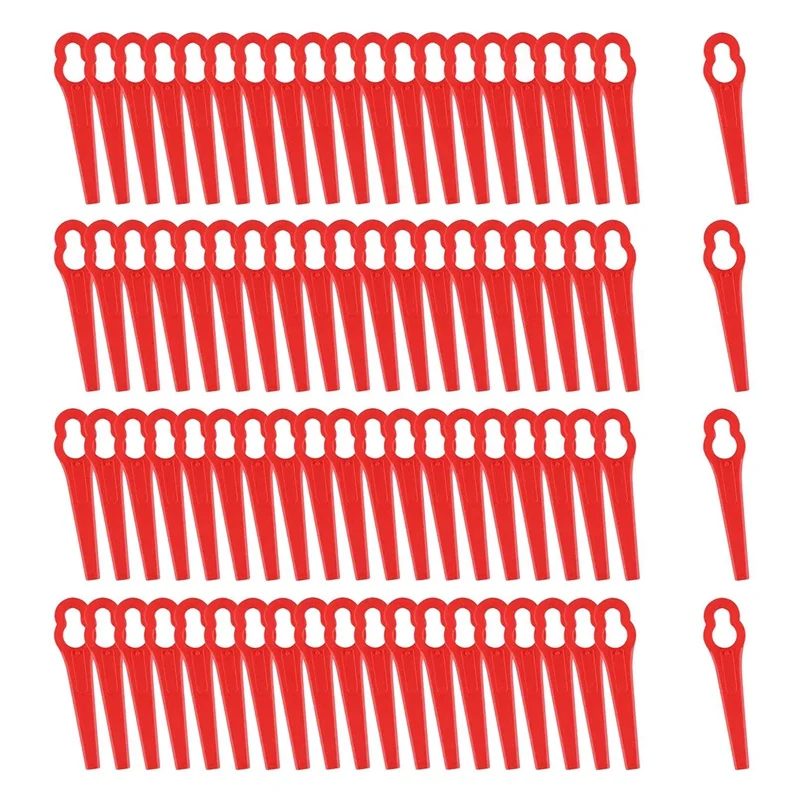 80 Pcs 8.3CM lame di ricambio per tagliaerba in plastica lame per tosaerba per tosaerba Bosch Einhell