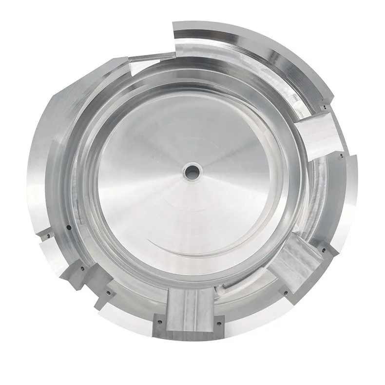 High Precision CNC Machined Aluminum Alloy Vibratory Bowl Feeder Automatic Screws N Feeding Disk Machine for Electronics Manufac