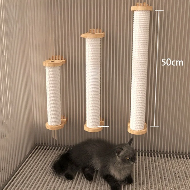 Sisal Wooden Cat Grab Column Wear Resistant Strong Firm Grinding Claw Cats Climb Column Bite-resistant Pet Products Supplies