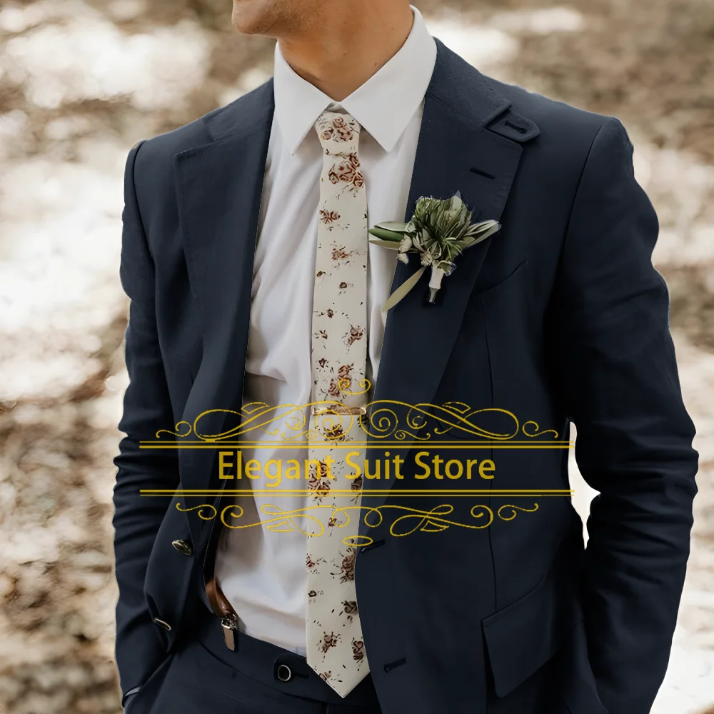 Classy Wedding Tuxedos Suits Slim Fit Bridegroom For Men Groomsmen Suit 2 Pieces  Male Formal Business (Jacket+Pants）