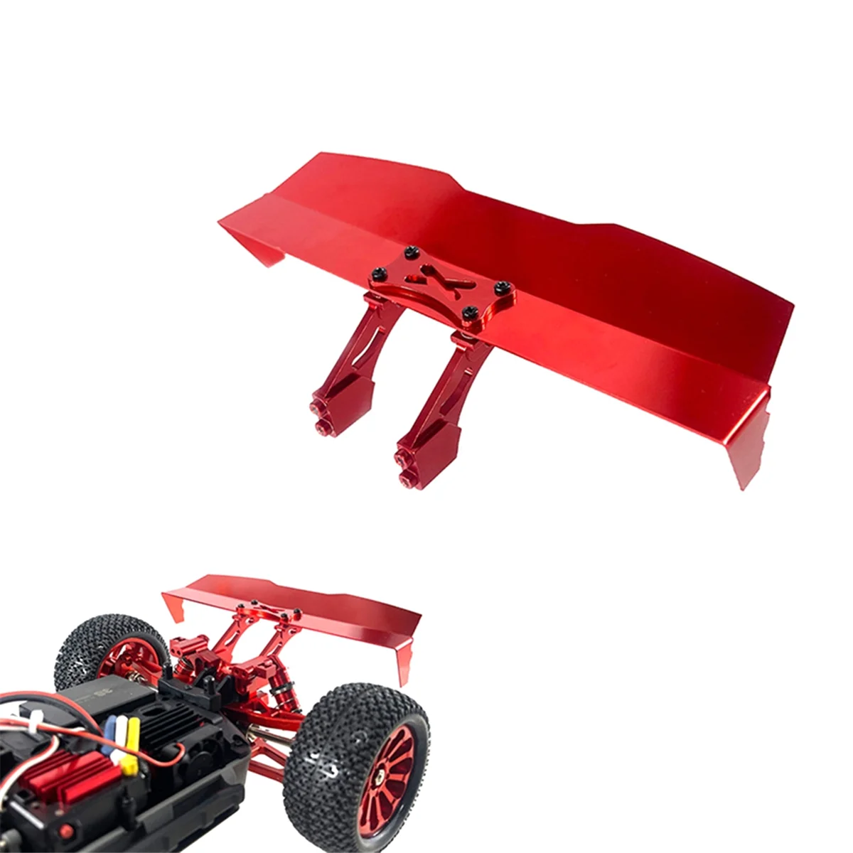 Accesorios de ala trasera de Metal para Go 1/16 16207 H16PL 1/16 RC, piezas de actualización de coche