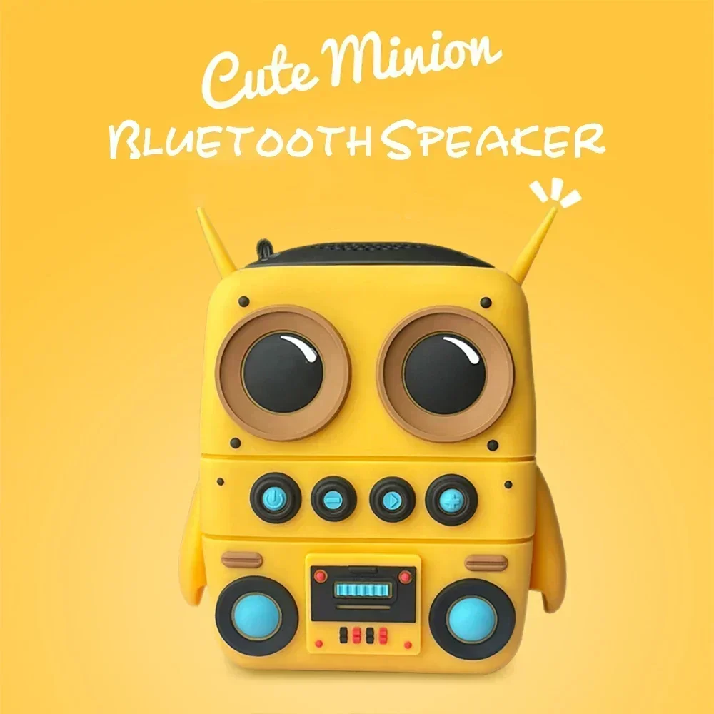 Cartoon Yellow Man Outdoor Waterproof Convenient Speaker Bluetooth Sound Gift Speaker 2024 New Cute Series Silica Gel