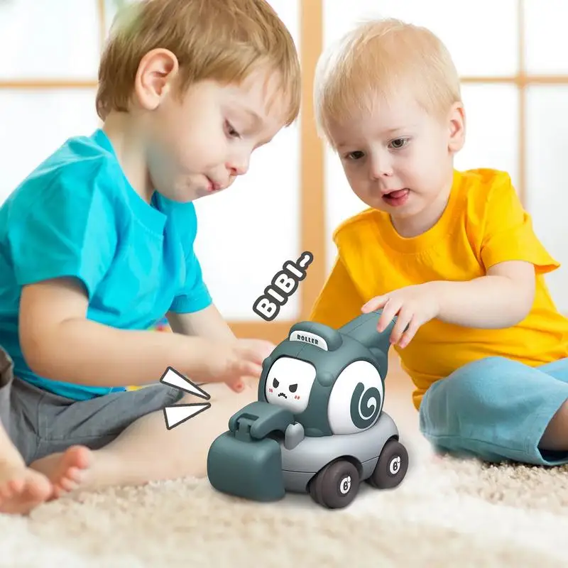 子供のための漫画の車のおもちゃ、ホイッスルの車、プッシュとgo、摩擦動力のプルバック車、夏のビーチプールの楽しみ